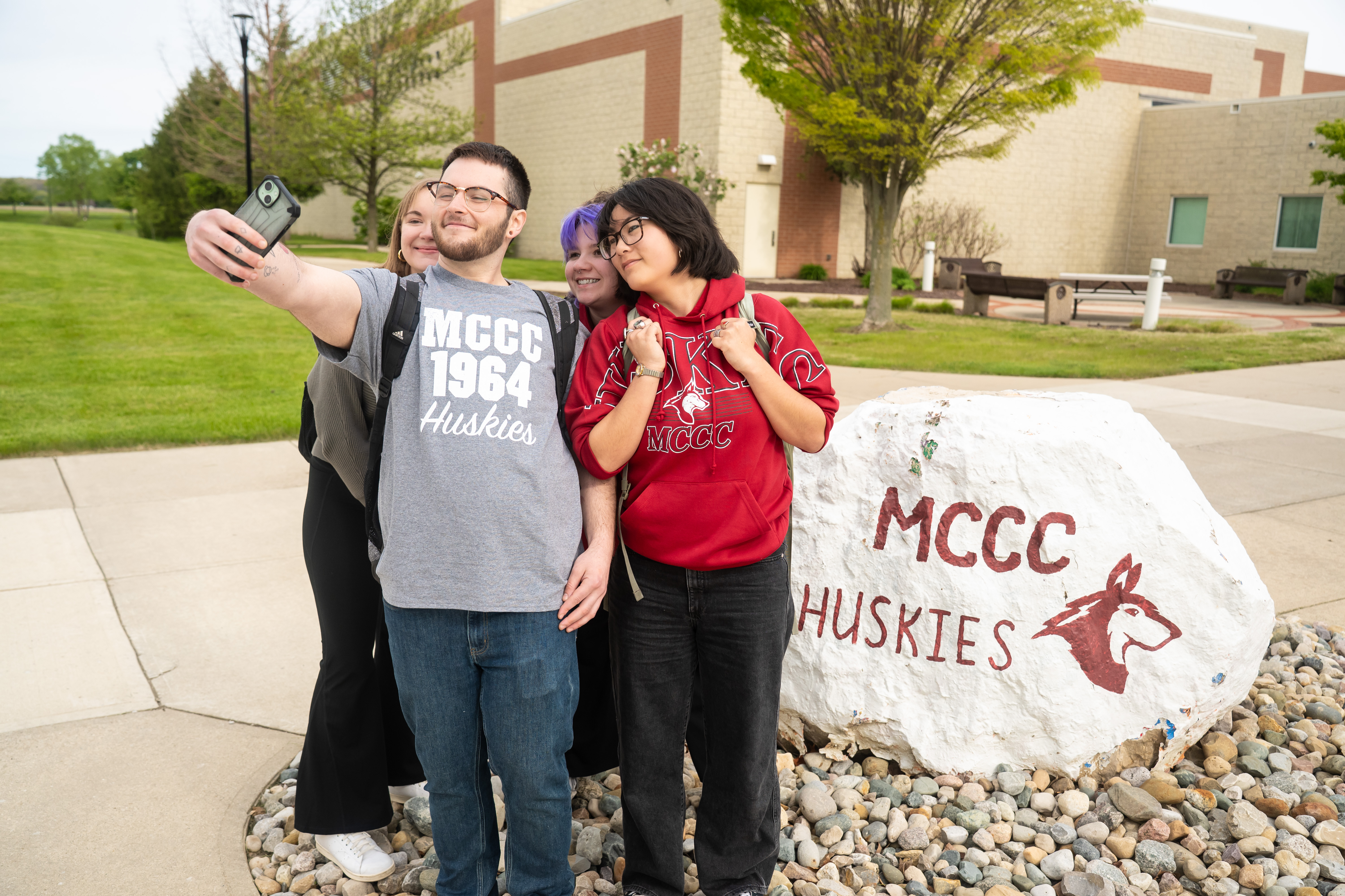 Group of students taking a selfie