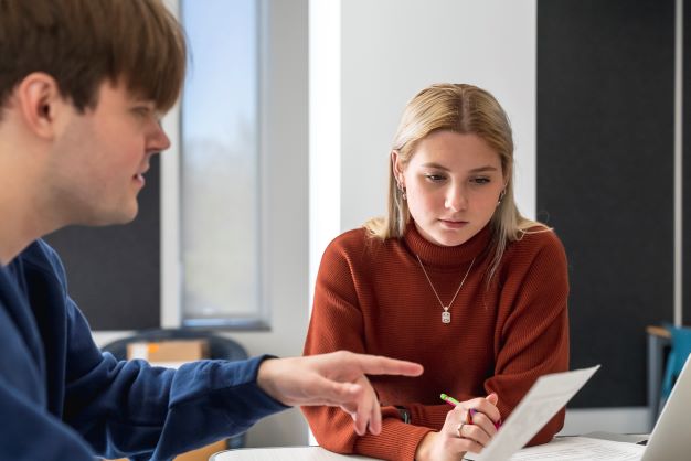 Students chatting.