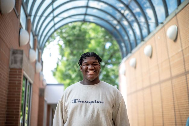 Student smiling