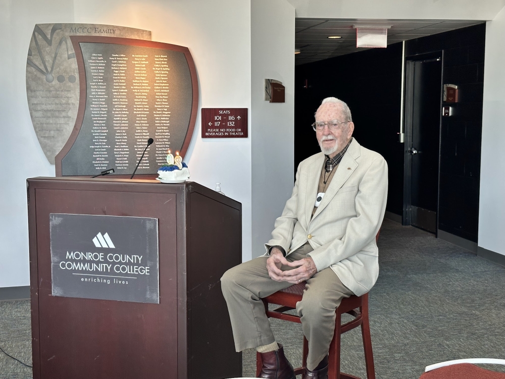 Photo of President Emeritus Dr. Ronald Campbell on his 98th birthday