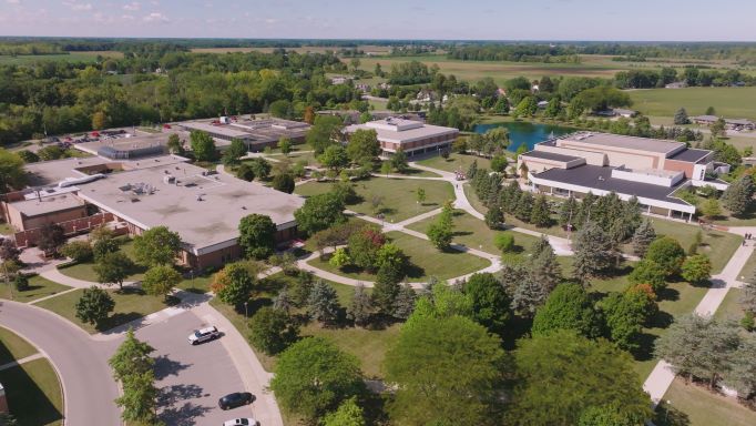 Aerial photo of MCCC campus