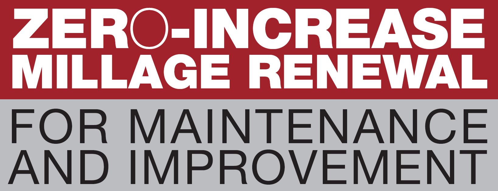 Zero Increase Millage Renewal Maintenance and Replacement Graphict