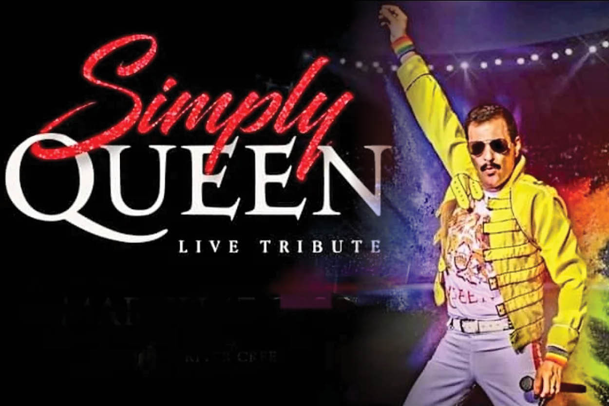 Simply queen title and photo of lead singer.