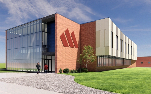 Architectural Rendering of the Welch Center for Health and Public Safety 