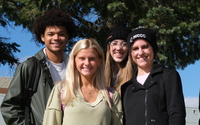 Four students in central mall